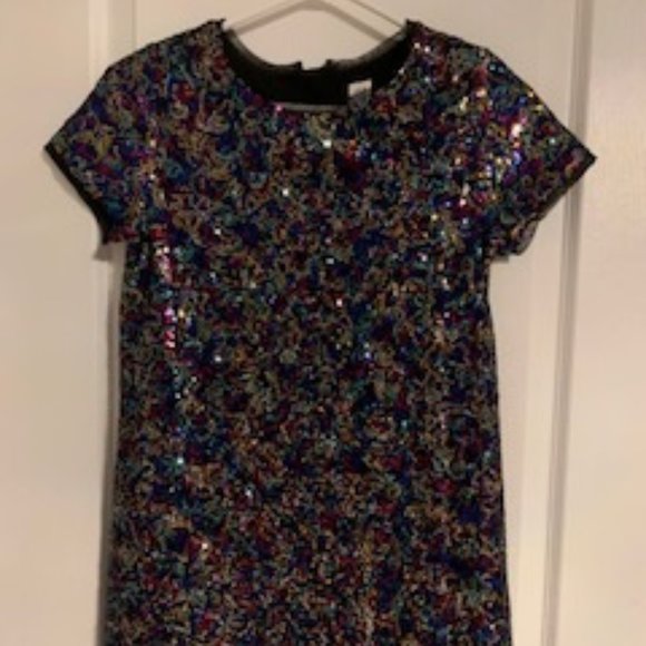 Gap Girls Sequins Multicoloured Dress, Size XL - Picture 3 of 3